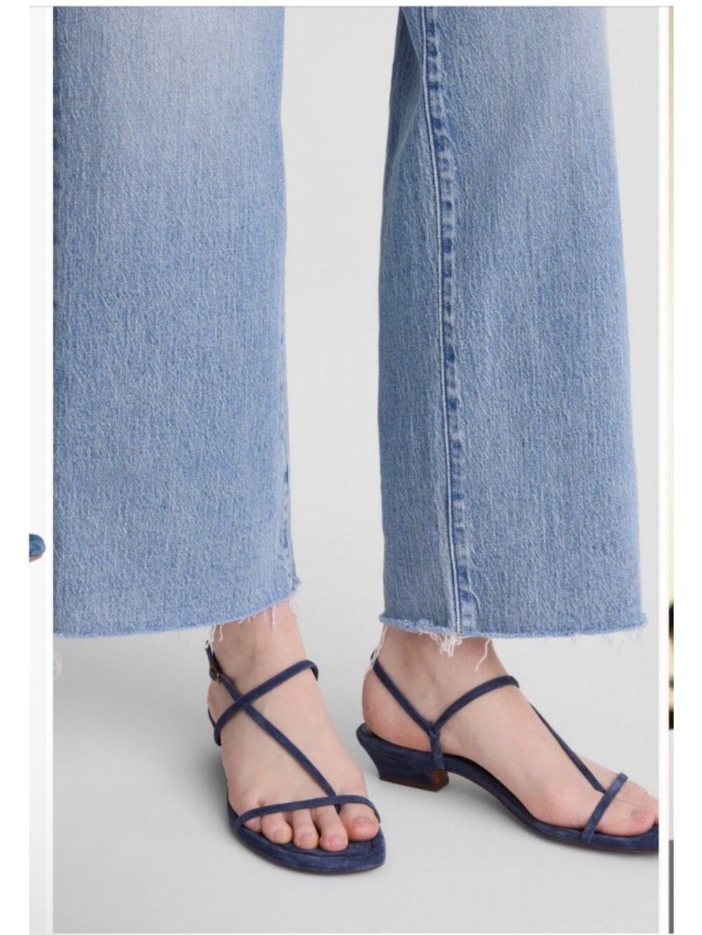 Madewell Maycie T-Strap Sandals Red Suede Low Heel Size 8 - Picture 9 of 9